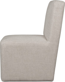 Logan Fully Upholstered Dining Chair in Natural Linen - View 3