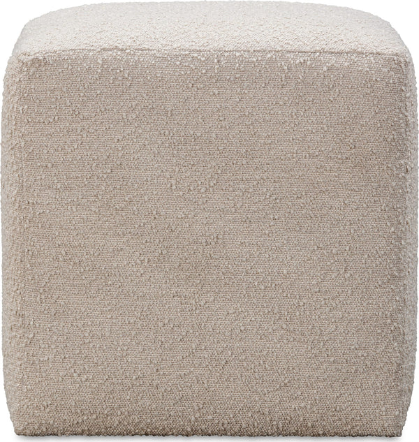 Logan Fully Upholstered Dining Ottoman in Brun Boucle - View 2
