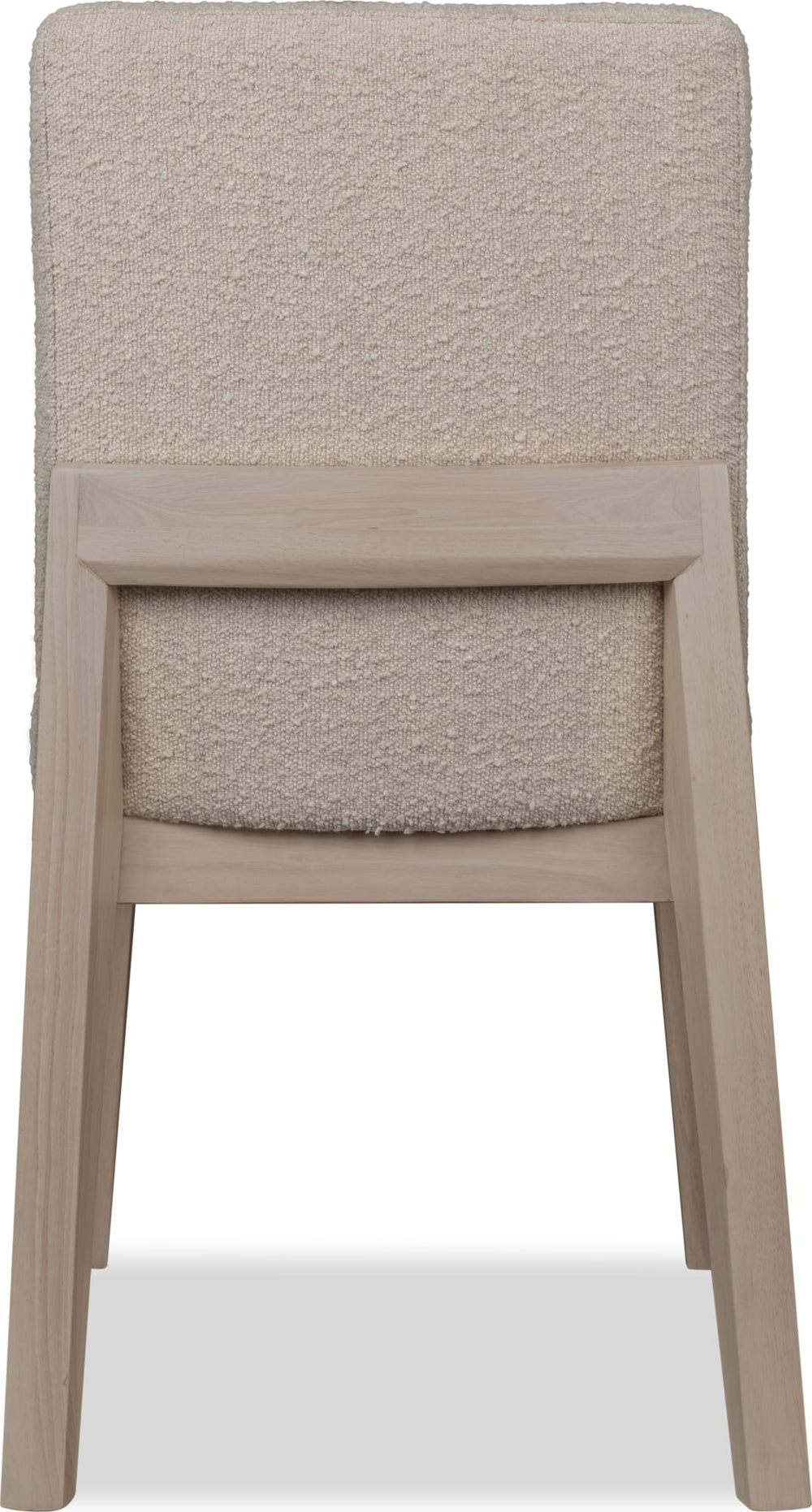 Logan Solid Wood Dining Chair in White Sand and Brun Boucle - View 4