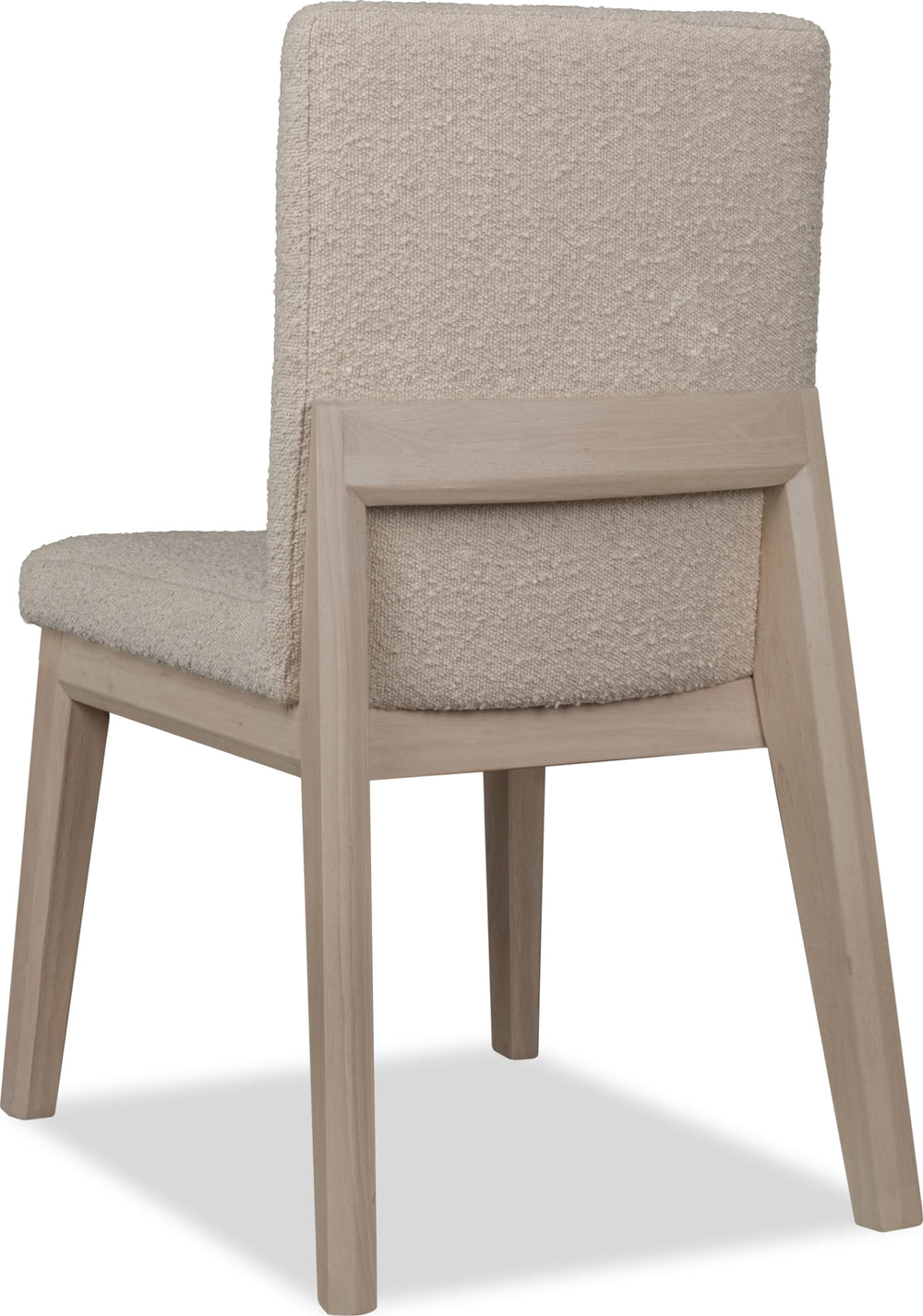 Logan Solid Wood Dining Chair in White Sand and Brun Boucle - View 5