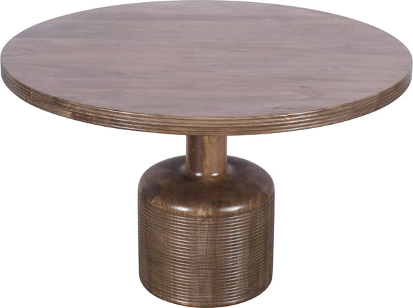 Liyana Solid Wood Round Dining Table in Natural Tan - View 4