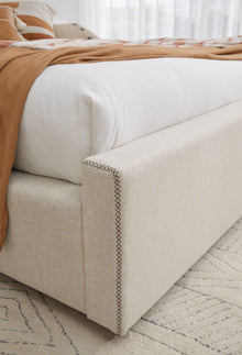 Louis Upholstered Platform Bed in Natural Linen (2026) - View 4