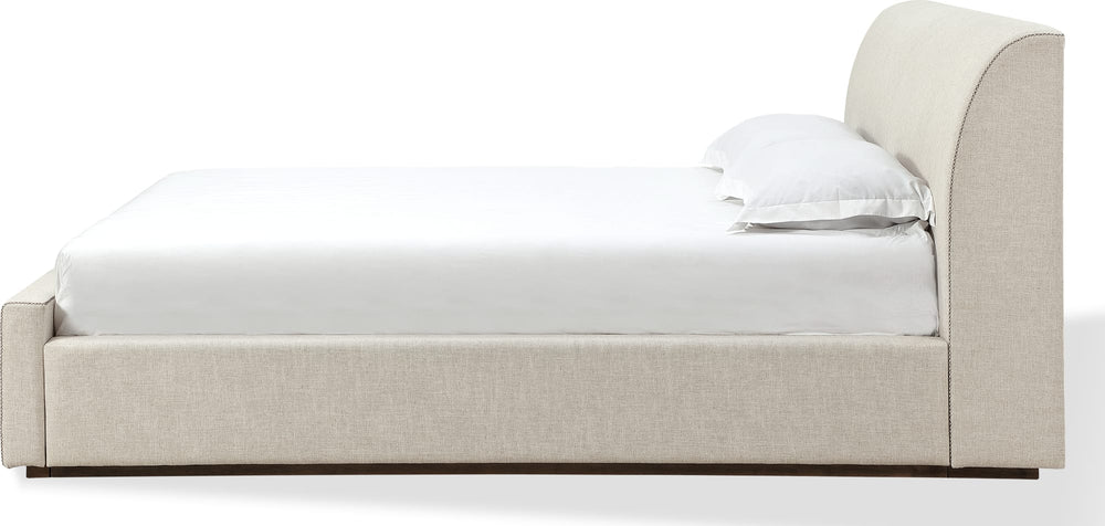 Louis Upholstered Platform Bed in Natural Linen (2026) - View 8