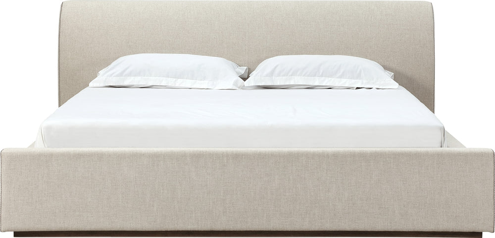 Louis Upholstered Platform Bed in Natural Linen (2026) - View 9