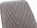 Larchmont Metal Leg Upholstered Dining Chair in Anchor Gray Synthetic Leather and Gunmetal