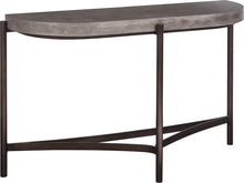 Lockwood Semi-circular Natural Concrete and Metal Console Table - View 2
