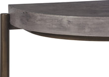 Lockwood Semi-circular Natural Concrete and Metal Console Table - View 5