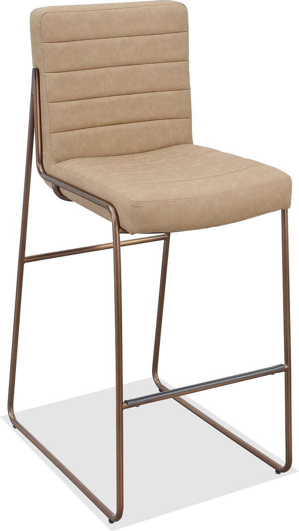 Madison Metal Frame Bar Stool in Honey Synthetic Leather alternate view