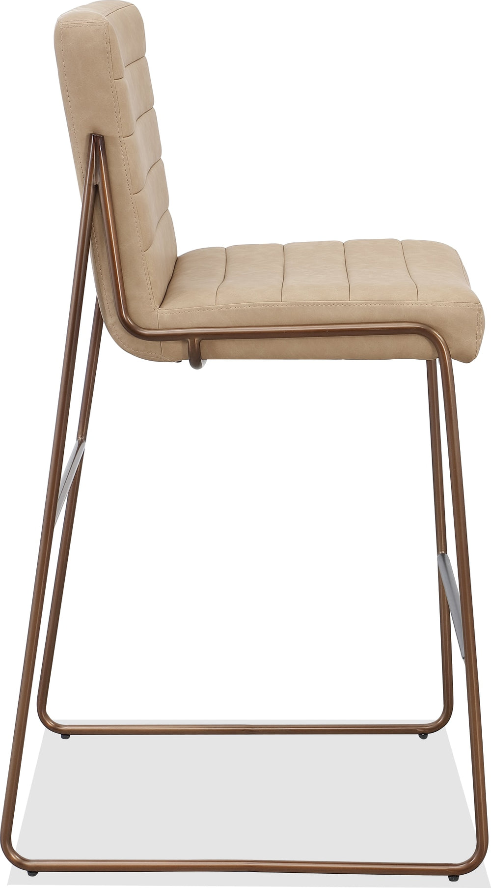 Madison Metal Frame Bar Stool in Honey Synthetic Leather - View 3