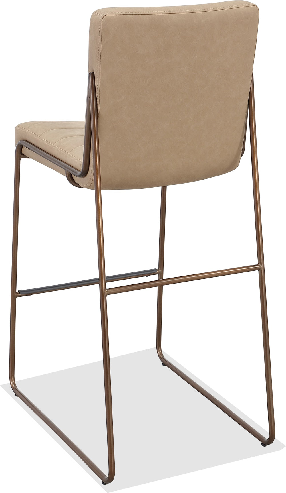 Madison Metal Frame Bar Stool in Honey Synthetic Leather - View 4