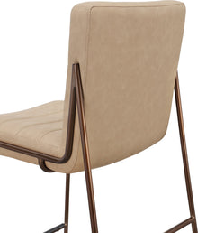 Madison Metal Frame Bar Stool in Honey Synthetic Leather - View 5