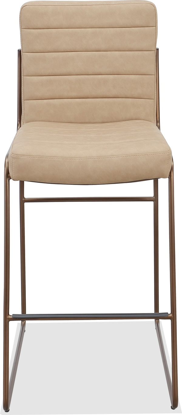 Madison Metal Frame Counter Stool in Honey Synthetic Leather