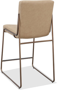 Madison Metal Frame Counter Stool in Honey Synthetic Leather - View 4