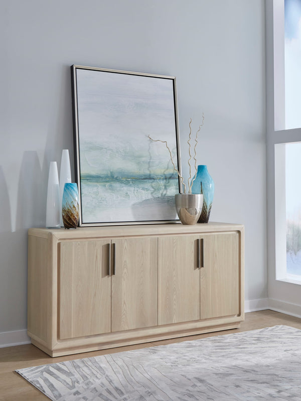Montgomery 4 Door Wooden Sideboard in Daffodil