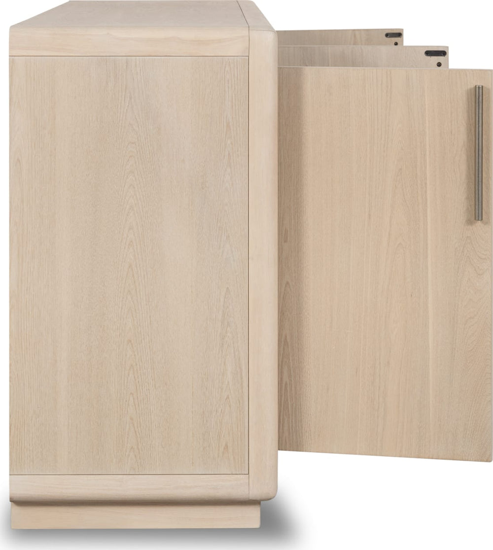Montgomery 4 Door Wooden Sideboard in Daffodil - View 6