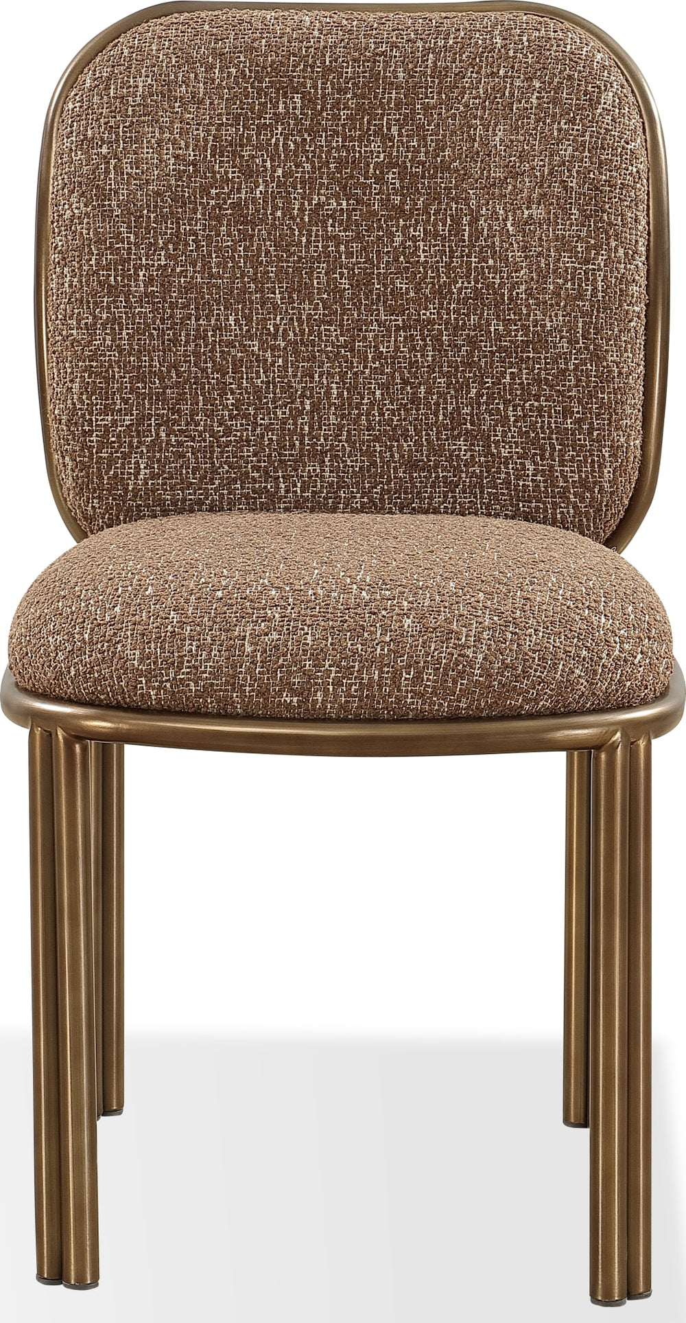 Montclair Dining Chair in Giraffe Chenille and Brushed Golden Stainless Steel - View 2