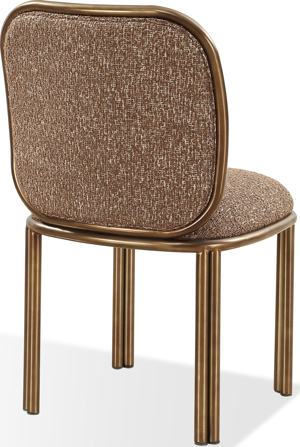 Montclair Dining Chair in Giraffe Chenille and Brushed Golden Stainless Steel - View 4