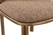 Montclair Dining Chair in Giraffe Chenille and Brushed Golden Stainless Steel - View 5