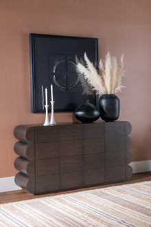 Montclair Four Door Walnut Sideboard in Bistre - View 4
