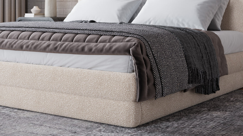 Maya Upholstered Platform Bed in Brun Boucle (2026) - View 4