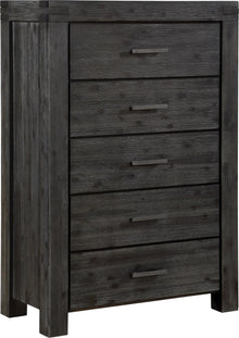 Mayfair Five Drawer Solid Wood Chest in Graphite - View 3