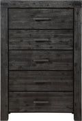 Mayfair Five Drawer Solid Wood Chest in Graphite