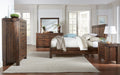 Mayfair Six Drawer Solid Wood Dresser in Brick Brown