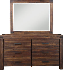 Mayfair Six Drawer Solid Wood Dresser in Brick Brown - View 4