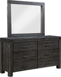 Mayfair Six Drawer Solid Wood Dresser in Graphite