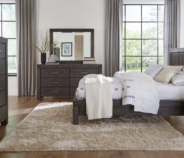 Mayfair Solid Wood Beveled Glass Solid Wood Mirror in Graphite alternate view