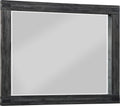 Mayfair Solid Wood Beveled Glass Solid Wood Mirror in Graphite