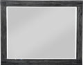 Mayfair Solid Wood Beveled Glass Solid Wood Mirror in Graphite