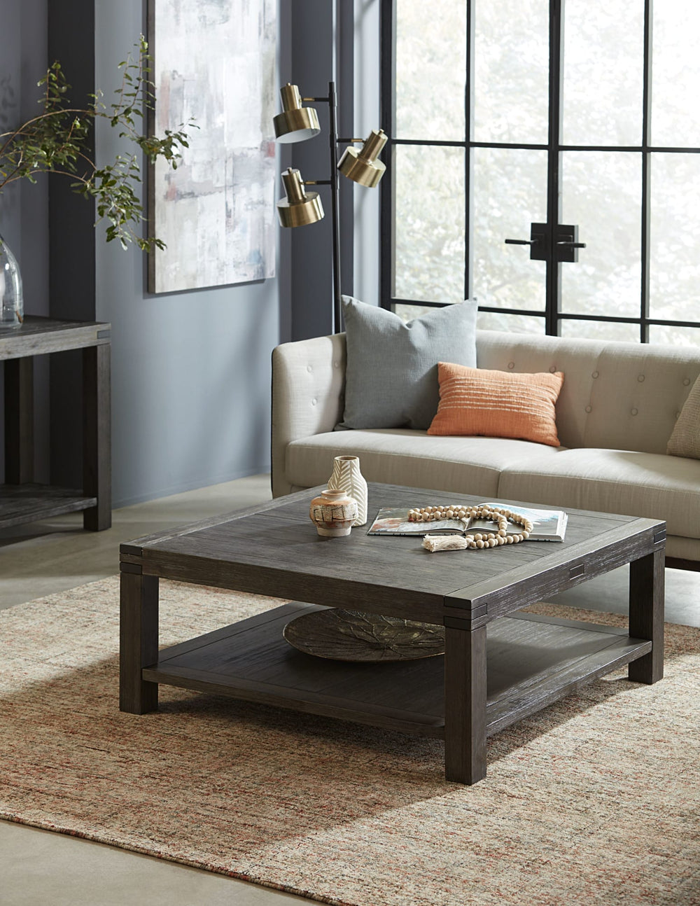 Mayfair Solid Wood Coffee Table in Graphite