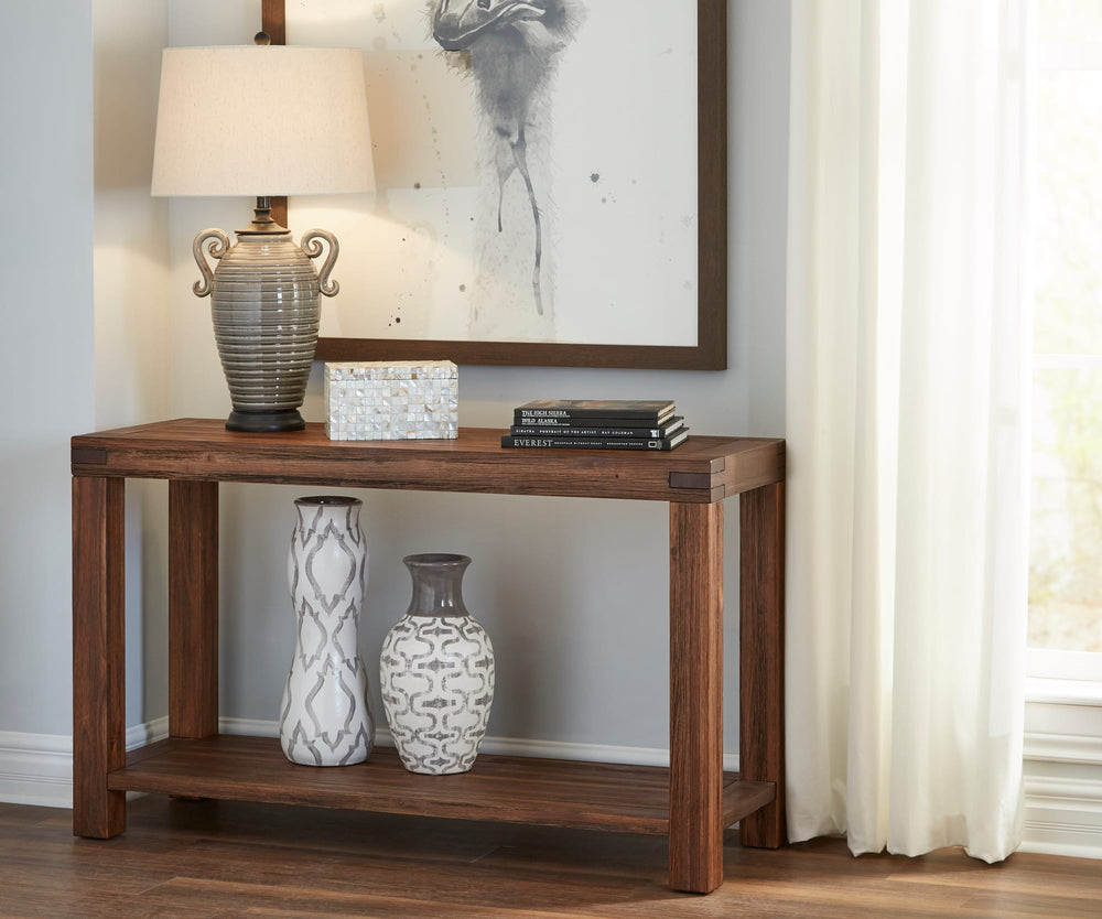 Mayfair Solid Wood Console Table in Brick Brown