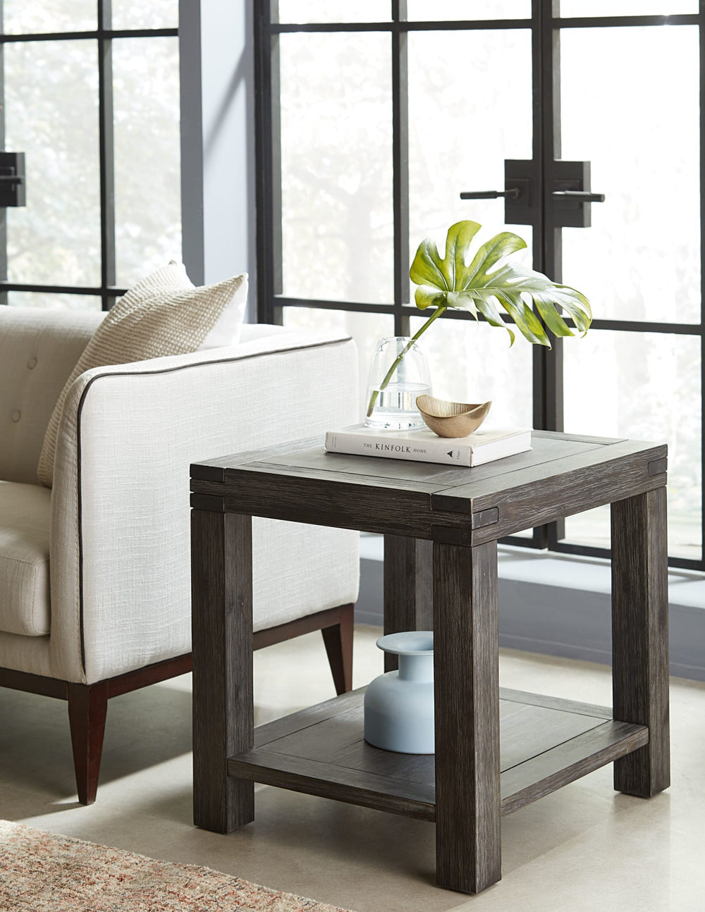 Mayfair Solid Wood End Table in Graphite