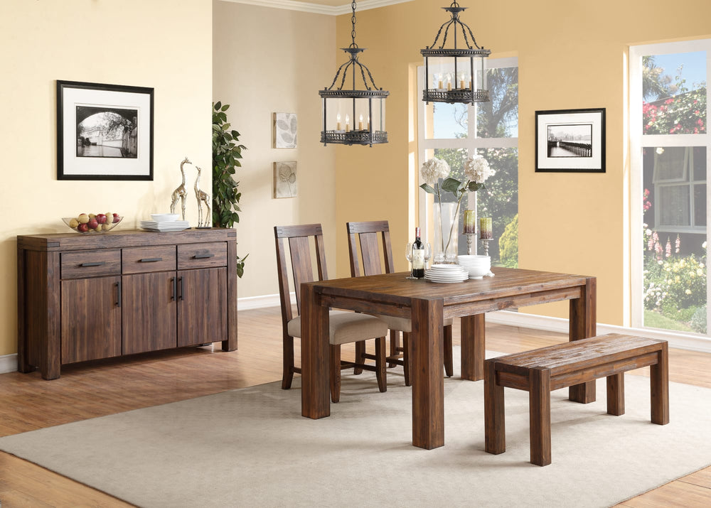Mayfair Solid Wood Extending Dining Table in Brick Brown - View 10