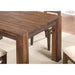 Mayfair Solid Wood Extending Dining Table in Brick Brown