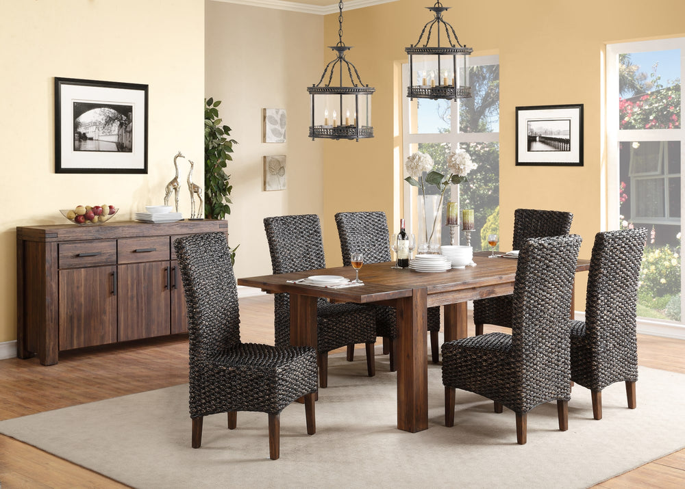 Mayfair Solid Wood Extending Dining Table in Brick Brown - View 6