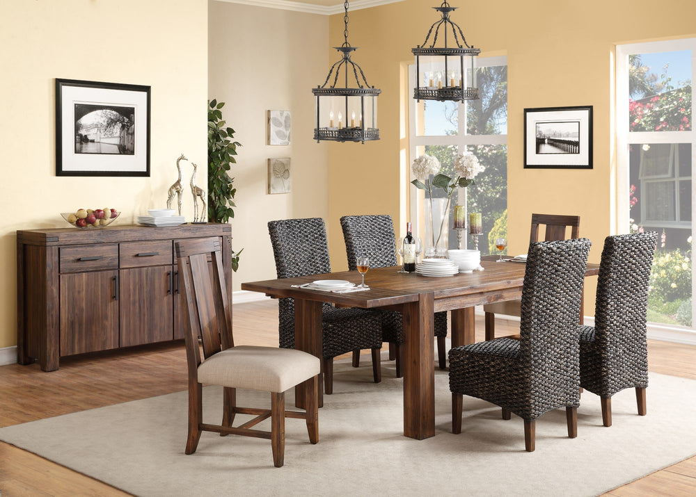 Mayfair Solid Wood Extending Dining Table in Brick Brown - View 8