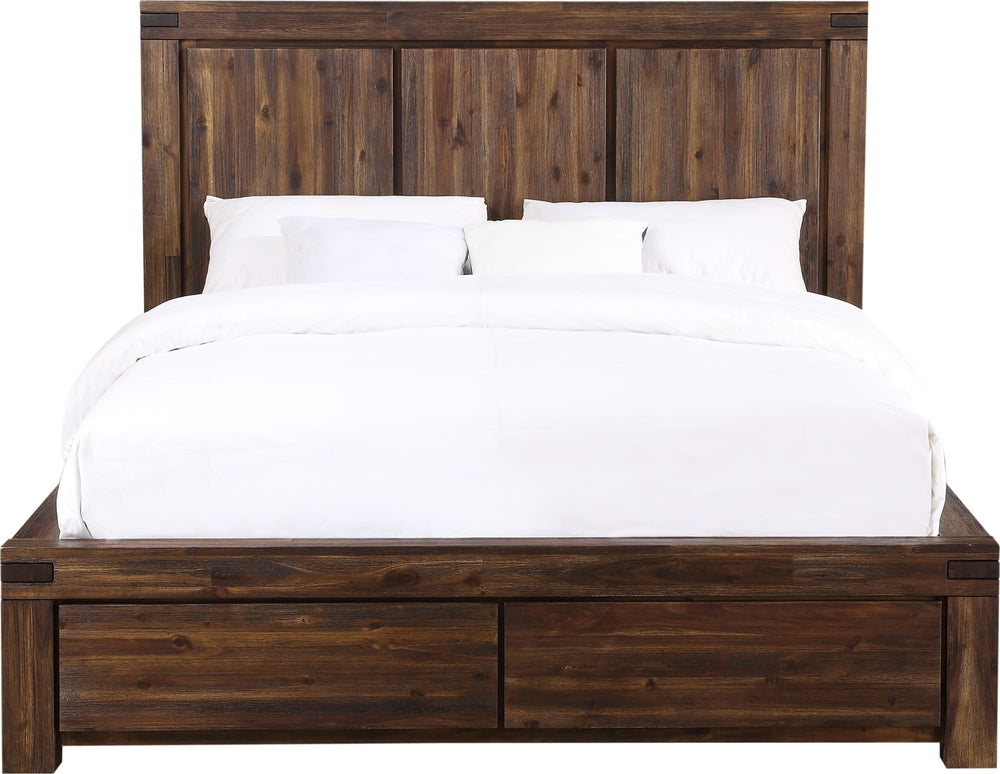Mayfair Solid Wood Footboard Storage Bed in Brick Brown - View 5