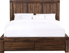 Mayfair Solid Wood Footboard Storage Bed in Brick Brown - View 5