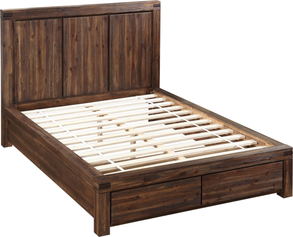 Mayfair Solid Wood Footboard Storage Bed in Brick Brown - View 8