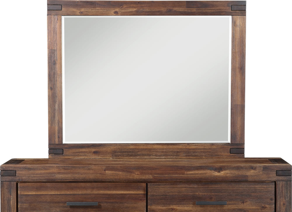 Mayfair Solid Wood Mirror in Brick Brown - View 4