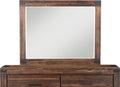 Mayfair Solid Wood Mirror in Brick Brown