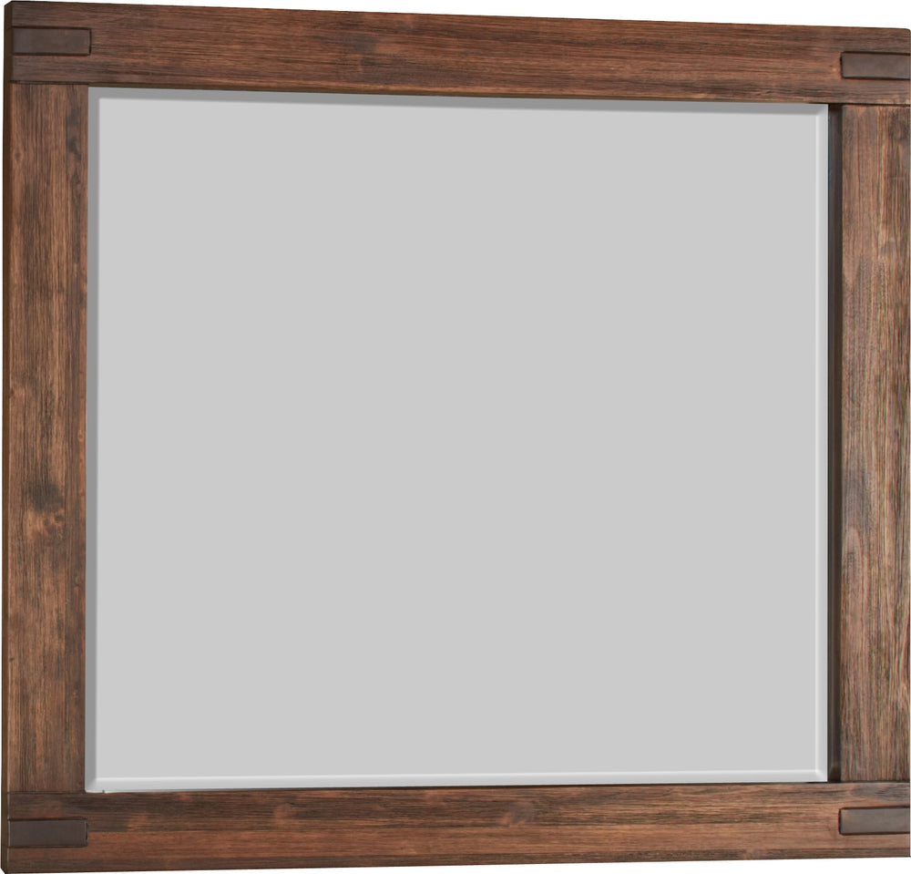 Mayfair Solid Wood Mirror in Brick Brown - View 5