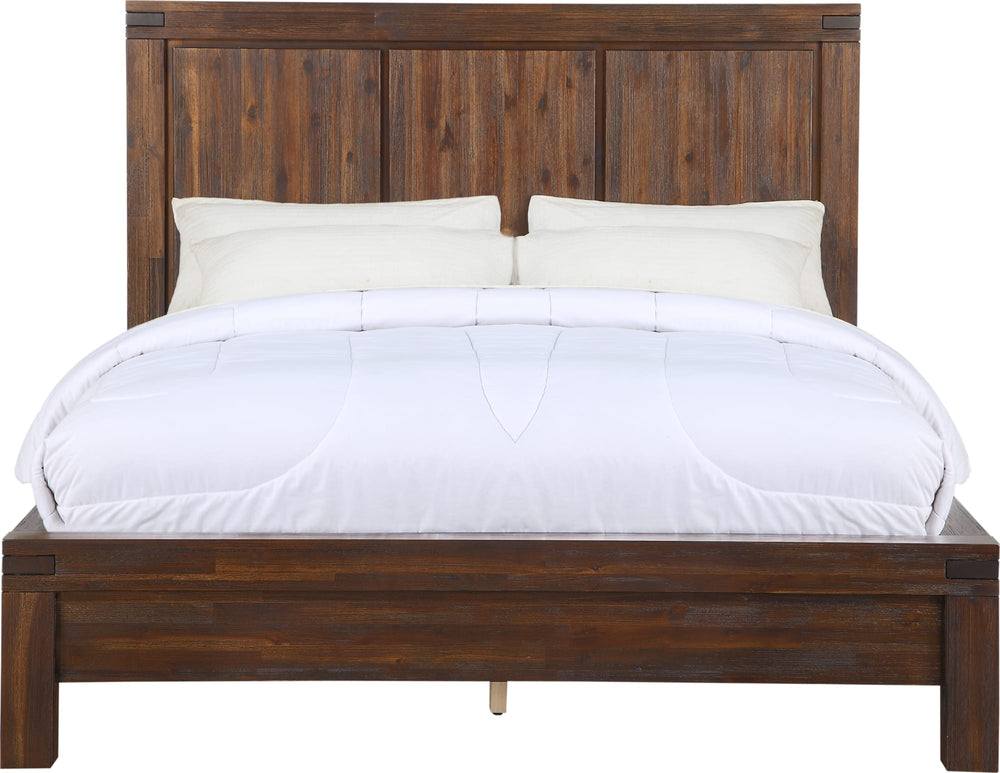 Mayfair Solid Wood Platform Bed in Brick Brown - View 3