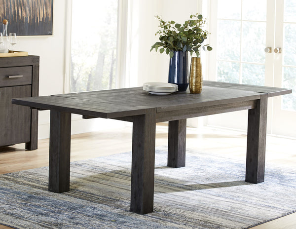 Mayfair Solid Wood Extending Dining Table in Graphite alternate view