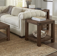Mayfair Solid Wood Rectangular Side Table in Brick Brown - View 2