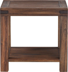 Mayfair Solid Wood Rectangular Side Table in Brick Brown - View 4