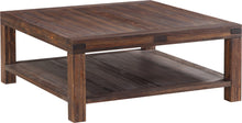 Mayfair Solid Wood Square Coffee Table in Brick Brown - View 3